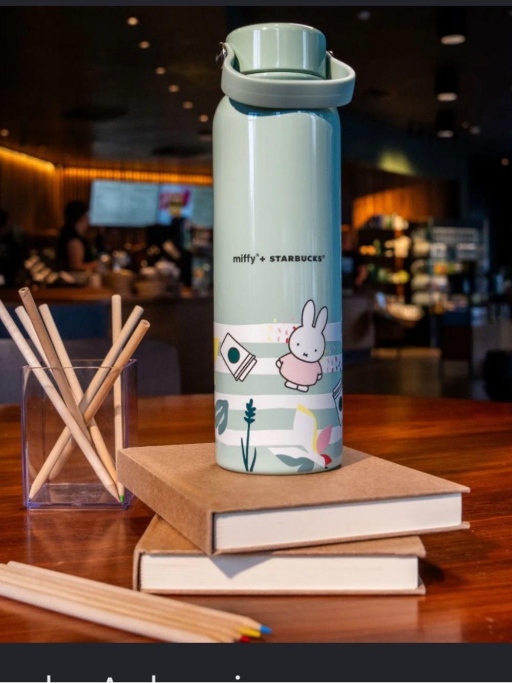 Starbucks X Miffy Collab Stainless steel water bottle 27 oz Limited Edition